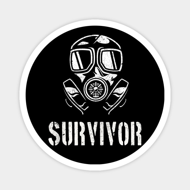 Apocalypse Survivor Gas Mask Magnet by Foxxy Merch